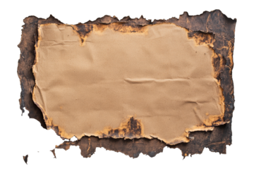 a piece of paper with a brown background Cutout and isolated and transparent background image