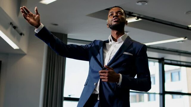 The Confident Businessman Speaking