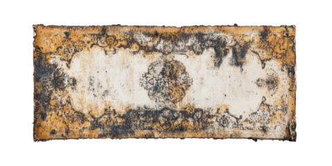 a piece of paper with a black and white pattern Cutout and isolated and transparent background image