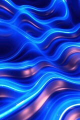 Fototapeta premium Abstract Flowing Waves Background with Blue and Pink Light Streaks