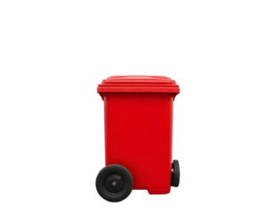 Red Recycle Bin Isolated Transparent Background