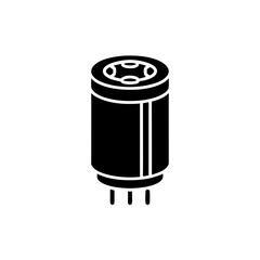 creative clean silhouette capacitor icon vector illustration