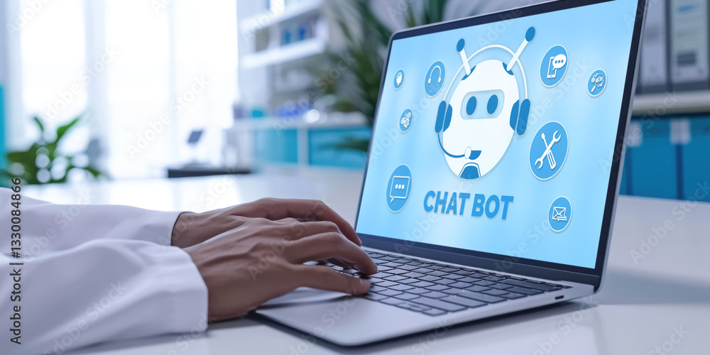 Poster chatbot software application for brisk online business that automatically reply to customer question