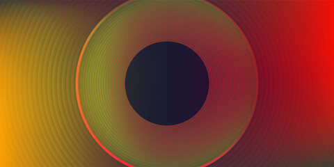 Abstract circle background with yellow line color element. Dynamic circle pattern. Modern circle lines