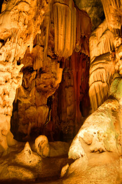 Geological formations photographed in the Cangoo caves in South Africa