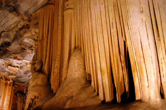 Geological formations photographed in the Cangoo caves in South Africa