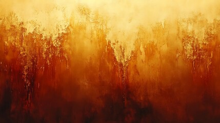 An abstract composition in burnt orange fading into golden sunset tones. The colors are subdued and soft, creating a warm, nostalgic, and tranquil atmosphere. Perfect for nature-inspired projects, wel