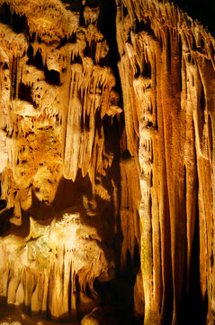 Geological formations photographed in the Cangoo caves in South Africa