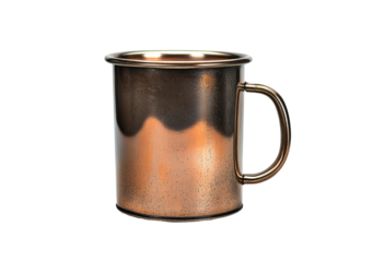 Stainless steel mug isolated on transparent background