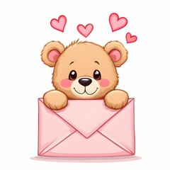 Obraz premium teddy bear with heart