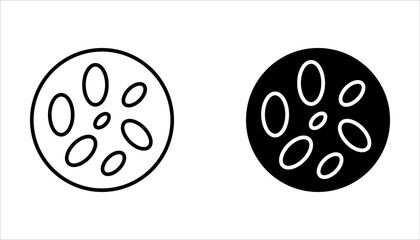 hematology icon set, with a white background.