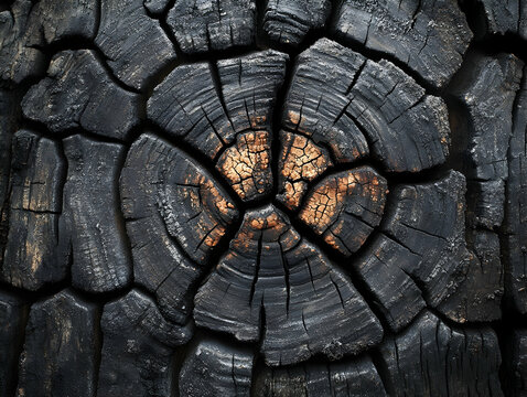Charred Wood Texture,  Cracked,  Centric Rings