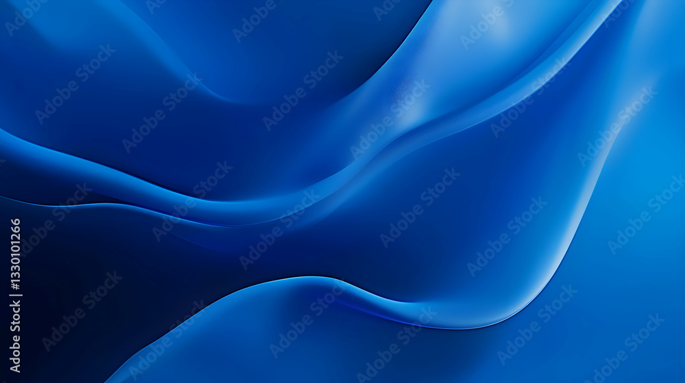 Aufkleber abstract blue waves background gradient design smooth surface texture
