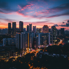 Fototapeta premium City skyline at twilight