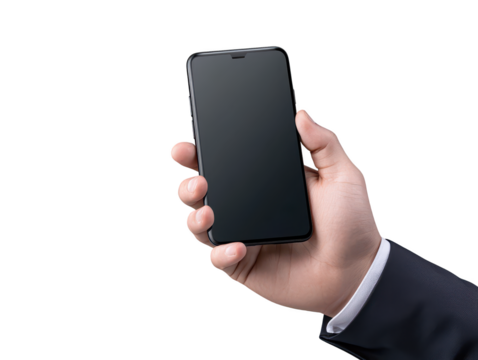 Closeup of hand holding modern mobile phone for seamless communication