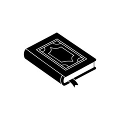creative clean silhouette closed book icon vector illustration