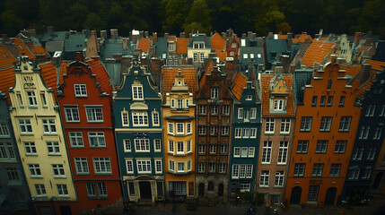 Obraz premium Colorful European Townhouses
