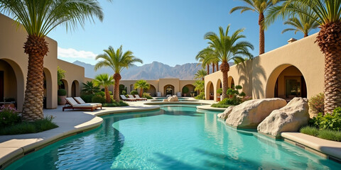 swimming pool in hotel