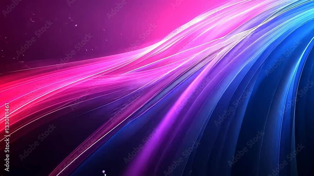 Poster abstract vibrant flowing lines of color. dynamic, fluid, and energetic color streaks. intricate inte
