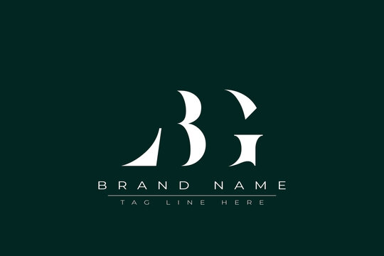 LBG abstract letter logo design. This logo is designed by three abstract letters.