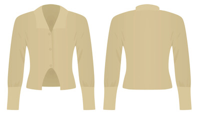 Long sleeve sweater. vector illustration