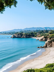 Scenic coastal view of a beautiful beach