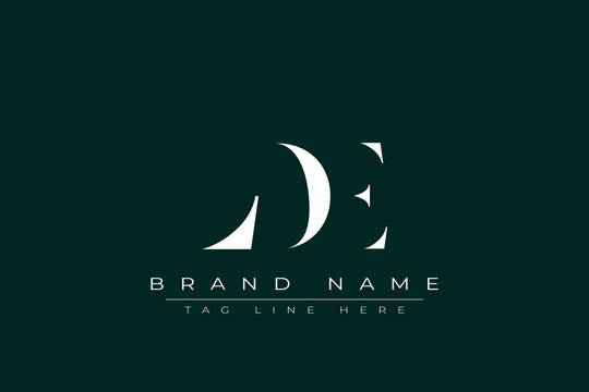 LDE abstract letter logo design. This logo is designed by three abstract letters.