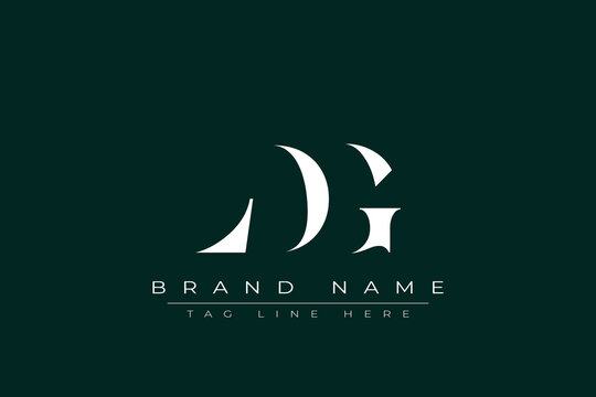 LDG abstract letter logo design. This logo is designed by three abstract letters.