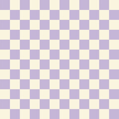 Groovy checkered seamless pattern, vintage aesthetic background, checkerboard texture.