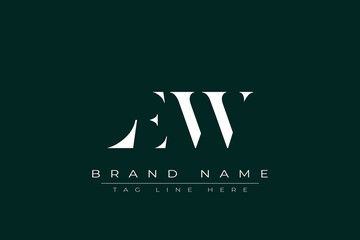 LEW abstract letter logo design. This logo is designed by three abstract letters. © Mahamud