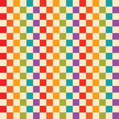 Colorful Seamless Vector Check Pattern Trendy Fashion Colors Elegant Minimal Design Geometric Dama Texture