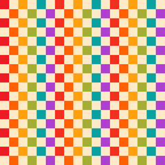 Colorful Seamless Vector Check Pattern Trendy Fashion Colors Elegant Minimal Design