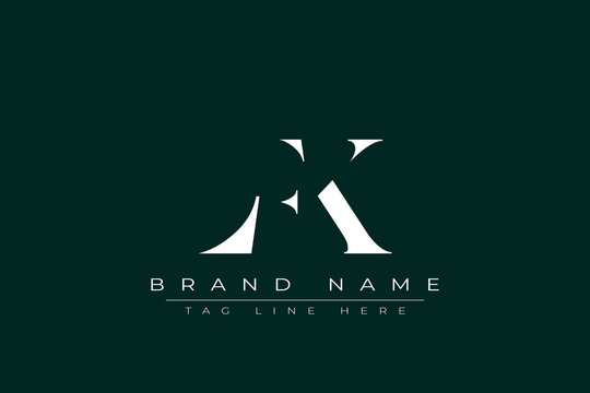 LFK abstract letter logo design. This logo is designed by three abstract letters.