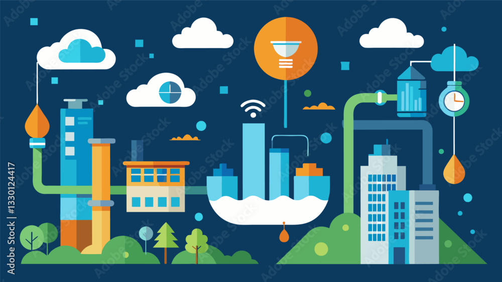 Aufkleber big data on water usage and sewage systems has enabled planners to identify areas at risk of water s