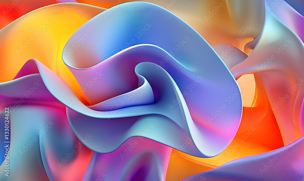 Aufkleber abstract colorful swirls background with gradient effects and elegant design