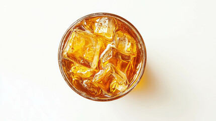 Refreshing long island iced tea overhead view for summer cocktail ideas