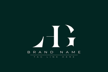 LHG abstract letter logo design. This logo is designed by three abstract letters.