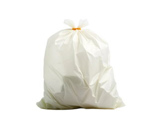 Garbage bag with flower