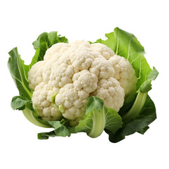A Cauliflower Isolated on Transparent Background