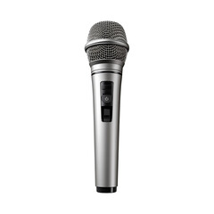 Grey Concert Microphone Isolated On Transparent Background