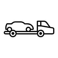 Fototapeta premium Car transporter icon moving vehicle for specialized transport concept