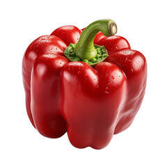 Red Paprika Isolated On Transparent Background