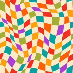 Multicolor checkerboard seamless pattern.