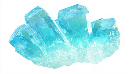 Obraz premium Stunning aquamarine and blue crystal formation for design and decor inspiration