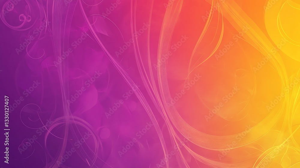 Aufkleber abstract gradient background with swirls and flowing decorative lines