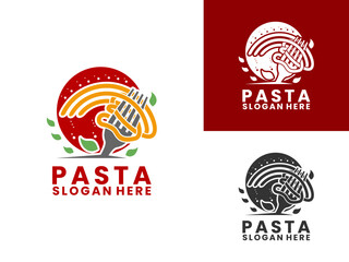 Pasta Logo Illustration. Excellent Pasta Noodle logo template highly suitable for food and fine dining businesses