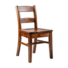 Old Wooden Chair Isolated On Transparent Background