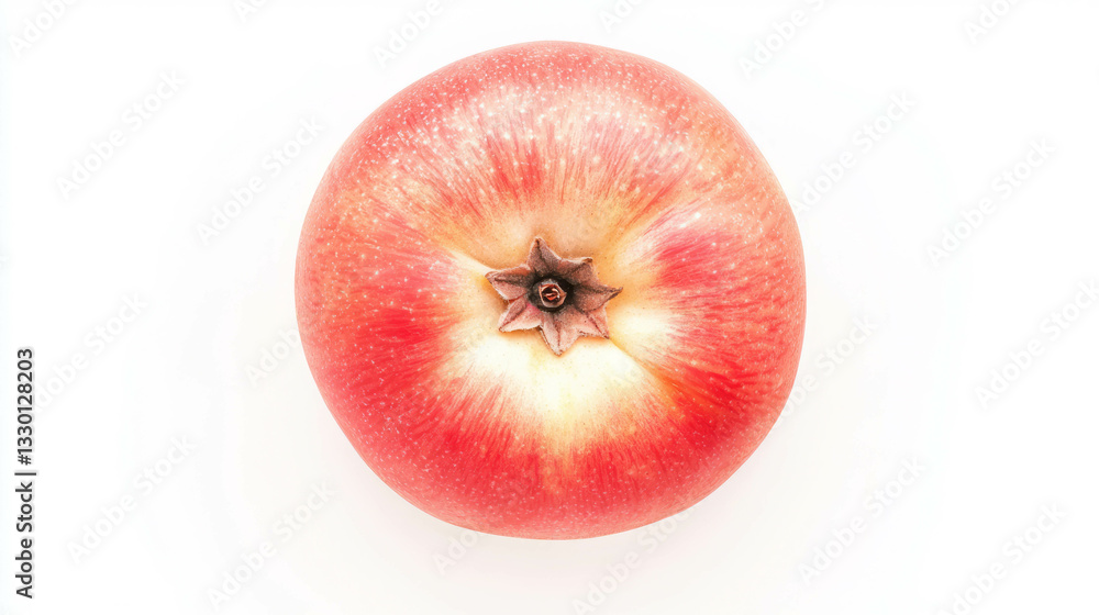 Poster top view of fresh canistel fruit on isolated background for culinary and botanical study