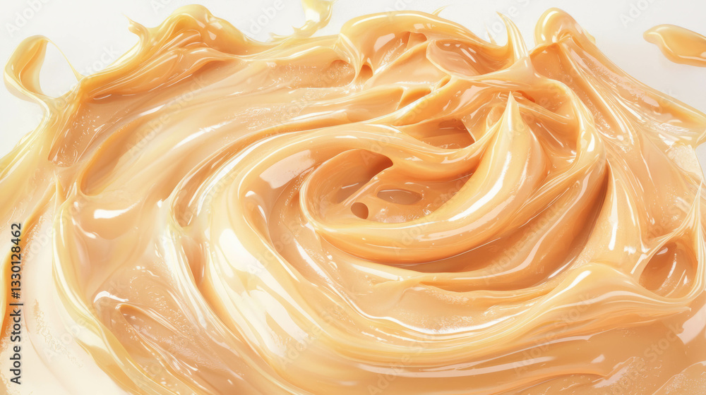 Poster luscious caramel swirl in rich cake layer - dessert texture for culinary design and presentation