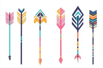 Colorful Geometric Arrows Native American Design Inspiration